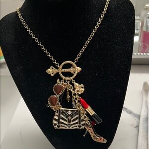 Chic Gold Charm Necklace with Fashion Pendants